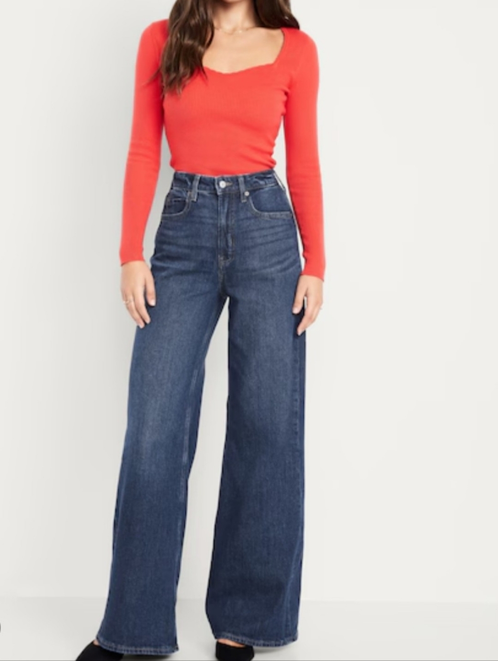 Old Navy High Waisted Wide Leg Jeans - Picture 2 of 7